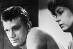 Кадр из художественного фильма «Большая руда», 1964 год. В главных ролях - актеры Инна Макарова и Евгений Урбанский.