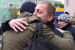 Проводы призывников в вооруженные силы РФ в рамках частичной мобилизации в Новосибирске, 25 сентября 2022 года