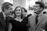 Актеры Олег Стриженов, Зинаида Кириенко и Жан Маре на приеме участников III Московского международного кинофестиваля в Большом Кремлевском дворце, 1963 год