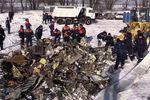 Обломки пассажирского самолета Ан-148 после крушения в Раменском районе Подмосковья, 13 февраля 2018 года