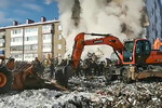 Жилой дом в поселке Тымовское, где произошел взрыв бытового газа, Сахалинская область, 19 ноября, 2022 года