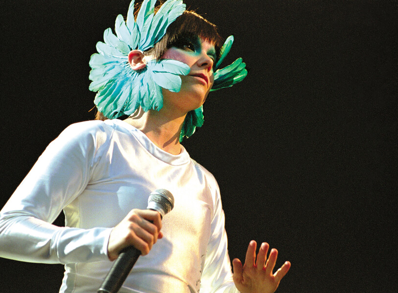 Бьорк выступает на&nbsp;сцене в&nbsp;Бельгии, 2003&nbsp;год