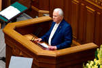 Первый президент Украины Леонид Кравчук на торжественном заседании Верховной рады по случаю 30-й годовщины принятия Декларации о государственном суверенитете страны, 2020 год