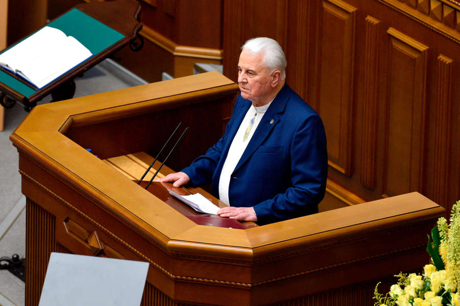 Первый президент Украины Леонид Кравчук на&nbsp;торжественном заседании Верховной рады по&nbsp;случаю 30-й годовщины принятия Декларации о&nbsp;государственном суверенитете страны, 2020&nbsp;год