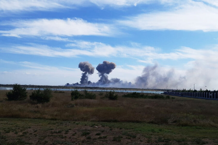 Взрывы в&nbsp;районе поселка Новофедоровка в&nbsp;Крыму, 9&nbsp;августа 2022&nbsp;года
