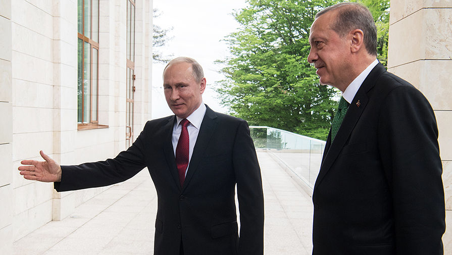 Владимир Путин и Реджеп Тайип Эрдоган во время встречи в&nbsp;Сочи