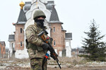 Боец подразделения ЧВК «Вагнер» в Соледаре, январь 2023 года