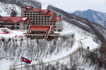 Вид на территорию горнолыжного курорта Масикрен в КНДР, февраль 2024 года