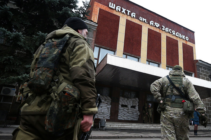 Военнослужащие ДНР на&nbsp;территории шахты им. Засядько