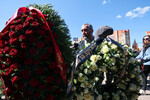 Прощание с модельером Вячеславом Зайцевым в подмосковном Щелково, 4 мая 2023 года