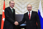 Владимир Путин и Реджеп Тайип Эрдоган во время встречи в Сочи