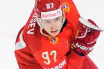 Игрок сборной России Никита Гусев в матче группового этапа чемпионата мира по хоккею между сборными России и Швейцарии.