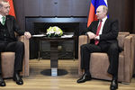 Владимир Путин и Реджеп Тайип Эрдоган во время встречи в Сочи