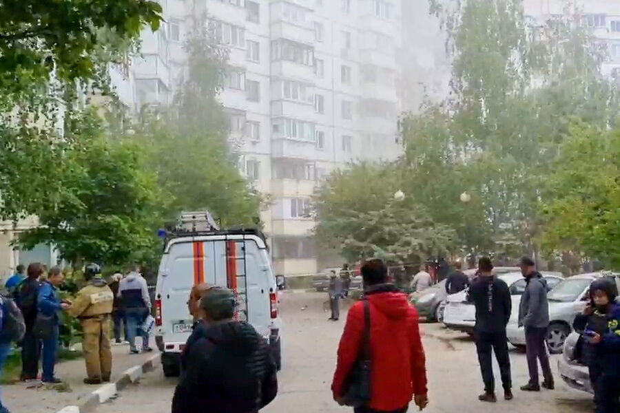 На&nbsp;месте обрушения подъезда в&nbsp;жилом доме в&nbsp;Белгороде, 12&nbsp;мая 2024&nbsp;года
