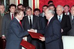 Вацлав Гавел и Михаил Горбачев