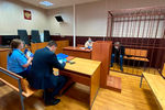 Актер Михаил Ефремов в Таганском суде Москвы во время избрания меры пресечения по делу о ДТП со смертельным исходом, 9 июня 2020 года