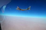 Пуск бомбардировщиком Ту-95МС крылатой ракеты Х-101