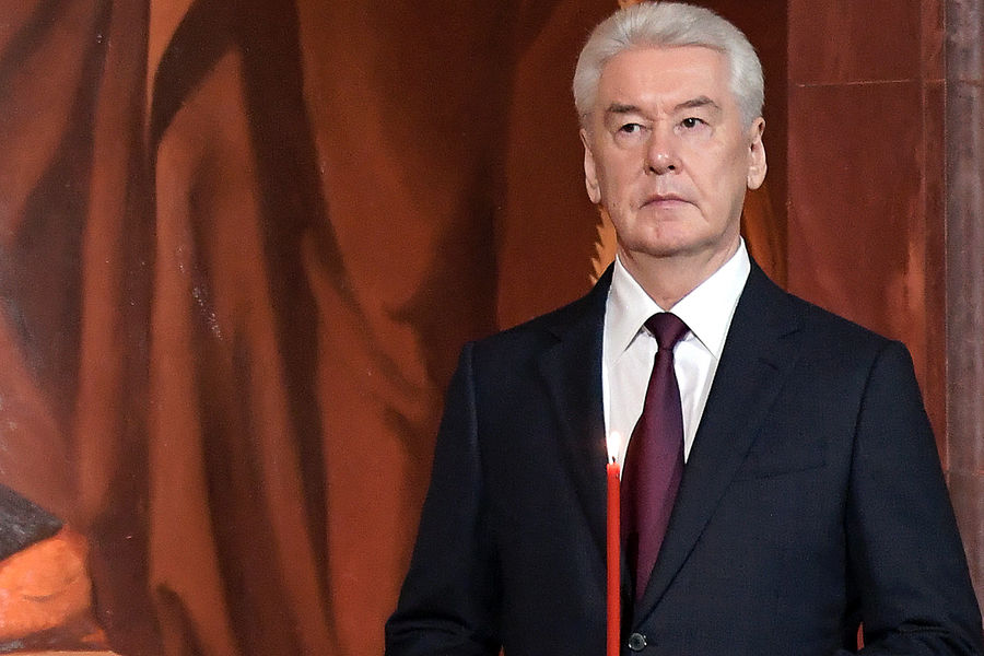 Мэр Москвы Сергей Собянин во время пасхальной службы в&nbsp;храме Христа Спасителя, 2&nbsp;мая 2021&nbsp;года
