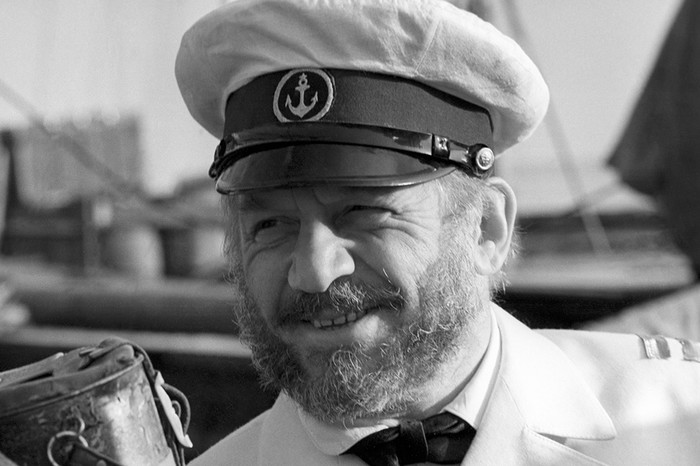 Съемки фильма &laquo;Пятнадцатилетний капитан&raquo; по&nbsp;роману Жюля Верна. Лев Дуров в&nbsp;роли капитана Гуля, 1985&nbsp;год