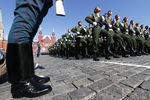 Москва. 9 Мая. Участники военного парада на Красной площади, посвященного 69-й годовщине Победы в Великой Отечественной войне