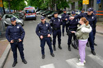 Полиция у школы в Белграде, где произошла стрельба, 3 мая 2023 года