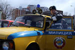 Автомобиль «Москвич-412 Милиция» на фестивале «Москвичу — 70 лет, 2017 год
