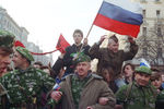 Сторонники Бориса Ельцина на Пушкинской площади в Москве, 21 апреля 1993 года