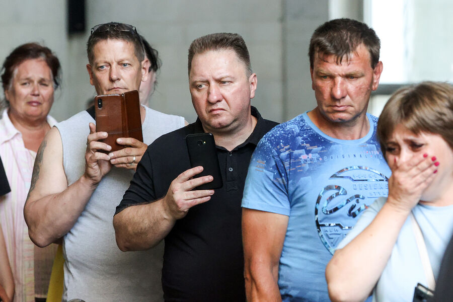 Во время церемонии прощания с&nbsp;бывшим солистом группы &laquo;Ласковый май&raquo; Юрием Шатуновым в&nbsp;зале Троекуровского кладбища, 26&nbsp;июня 2022&nbsp;года