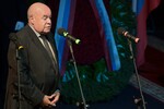 Специальный представитель президента РФ по международному культурному сотрудничеству, посол по особым поручениям Михаил Швыдкой на церемонии прощания с актрисой Верой Васильевой в Московском академическом Театре сатиры, 12 августа 2023 года