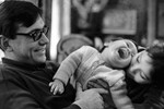 Кинорежиссер Андрей Михалков-Кончаловский с женой киноактрисой Натальей Аринбасаровой и сыном Егором, 1967 год