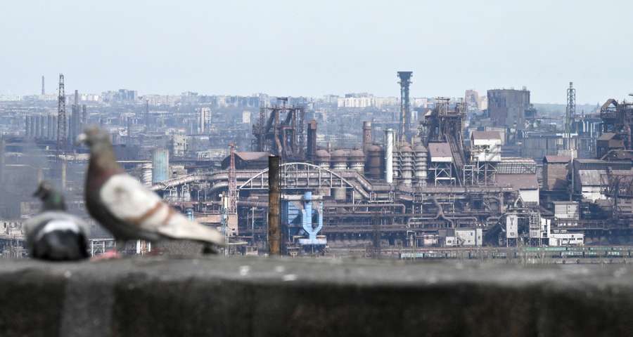 Вид на&nbsp;металлургический комбинат &laquo;Азовсталь&raquo; в&nbsp;Мариуполе, 23&nbsp;апреля 2022&nbsp;года