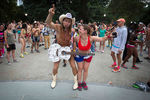 Голый Ковбой и участник Underwear Run
