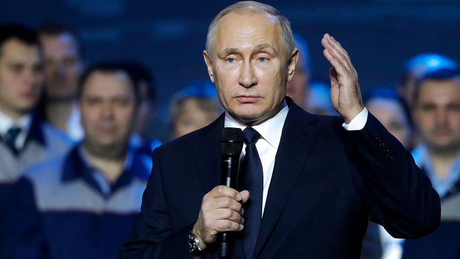 Владимир Путин на митинге, посвященном 85-летию Горьковского автомобильного завода в Нижнем Новгороде, 6 декабря 2017 года