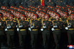 Во время военного парада по случаю VIII съезда Трудовой партии Северной Кореи, Пхеньян, 15 января 2021 года