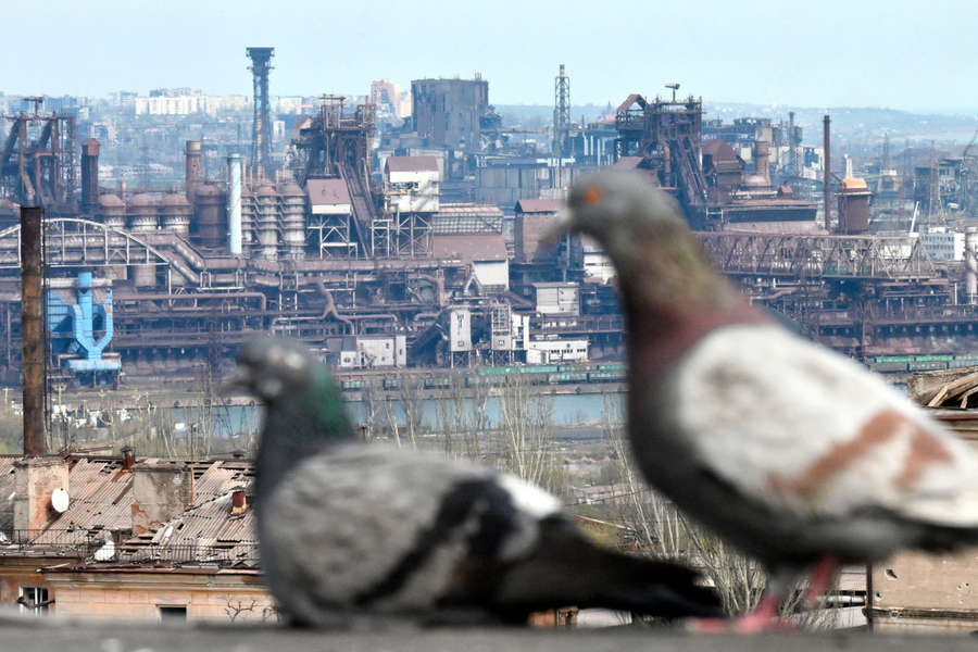 Вид на&nbsp;металлургический комбинат &laquo;Азовсталь&raquo; в&nbsp;Мариуполе, 23&nbsp;апреля 2022&nbsp;года