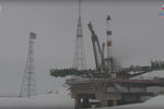 Кадр из трансляции запуска ракеты «Союз-2.1а» с кораблем «Прогресс МС-08» с космодрома Байконур, 13 февраля 2018 года