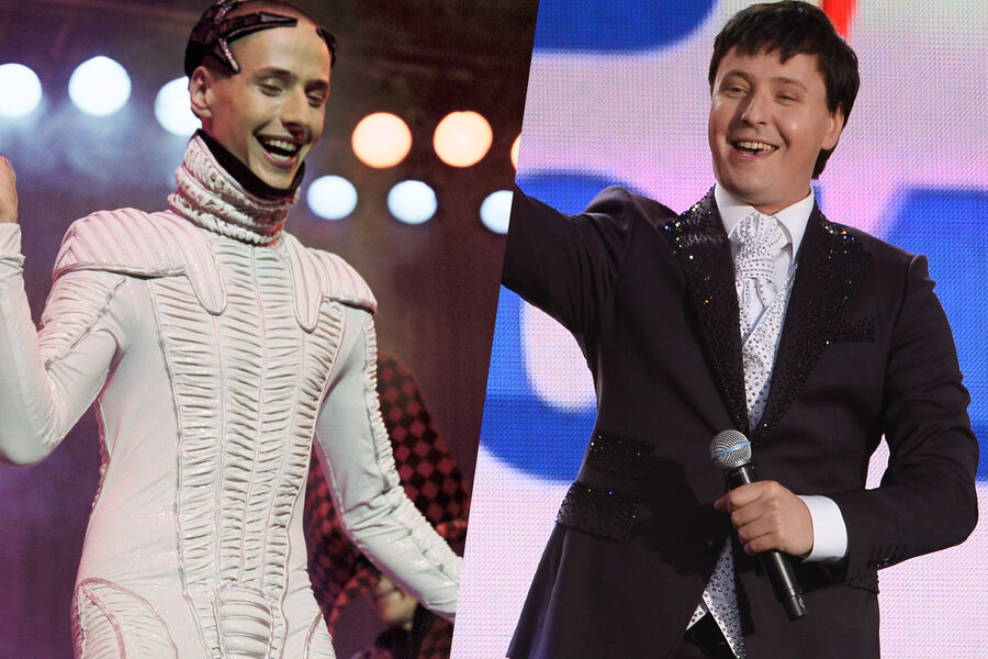Витас в&nbsp;2001 году и в&nbsp;2016 году