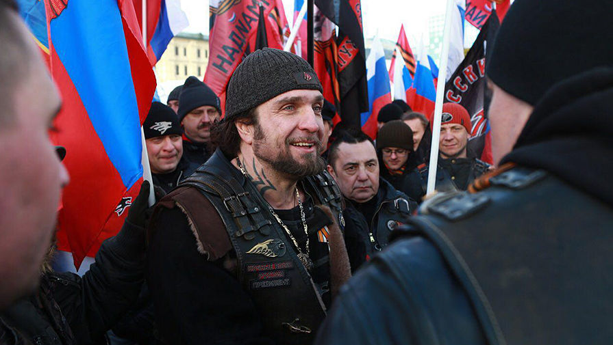 Александр «Хирург» Залдостанов на митинге «Мы вместе!» в центре Москвы
