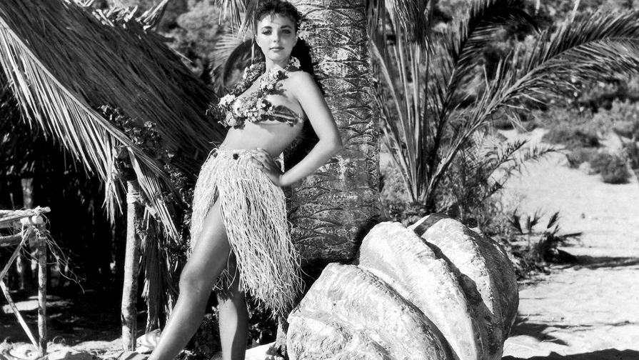 Джоан Коллинз на съемках фильма «Наша девушка Пятница» (1953)