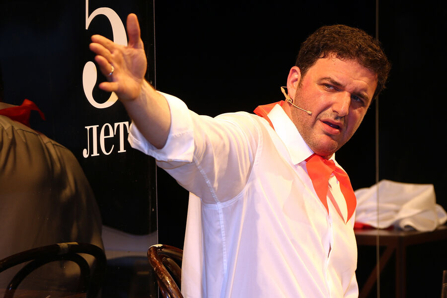 Актер Максим Виторган на&nbsp;пятилетии журнала &laquo;Русский Пионер&raquo; в&nbsp;театре &laquo;Современник&raquo;, 2013&nbsp;год