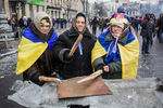Сторонники евроинтеграции Украины на улице Грушевского в Киеве, январь 2014 года