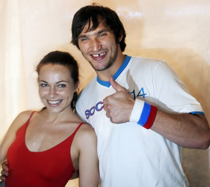 Актриса Екатерина Гусева и хоккеист Александр Овечкин, 2008&nbsp;год