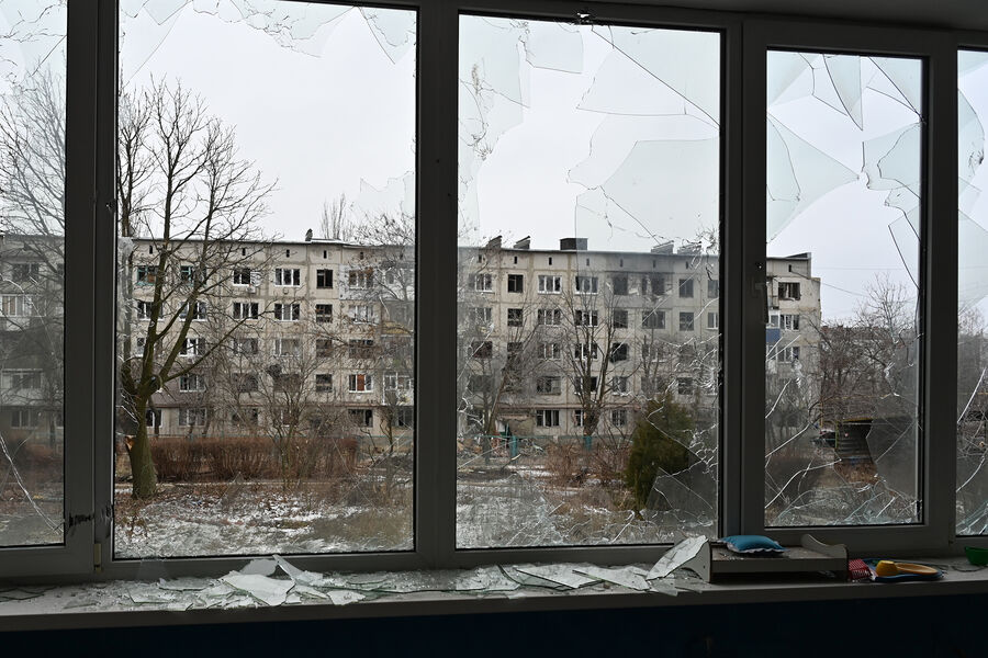 Разрушенное жилое здание в&nbsp;Соледаре, январь 2023&nbsp;года